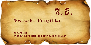 Noviczki Brigitta névjegykártya